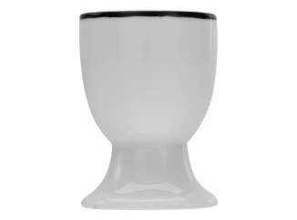 Kalíšek na vejce Luna Black Line, bílý