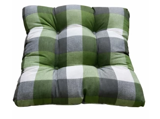 Zahradní polstr Karo 40x40 cm, zelený/šedý