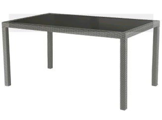 Zahradní stůl Jakarta 150x90 cm, šedo-hnědý