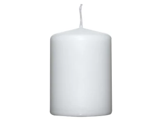 Válcová svíčka bílá, 8 cm