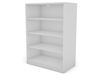 Polovysoký regál Carlos, bílý, šířka 75 cm