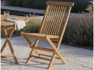 Skládací zahradní židle Ciberon, teak