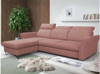 Rohová sedací souprava Star, starorůžová látka