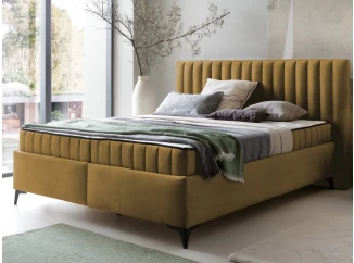 Postel Joy 180x200 cm, hořčicově žlutá látka