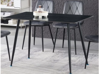 Jídelní stůl Agne 120x80 cm, černý mramor