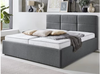 Postel Domango 180x200 cm, středně šedá látka