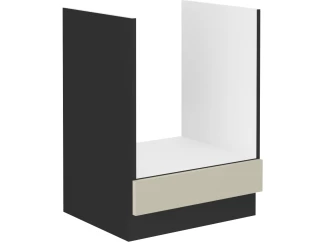 Kuchyňská skříňka pro vestavnou troubu Arona, 60 cm, kašmírová/černá