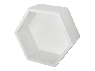 Nástěnná polička Hegagon, bílá