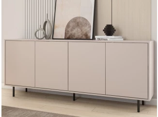 Široká skříňka Flax, 200 cm, béžová kašmír