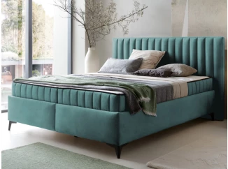 Postel Joy 180x200 cm, modrozelená aqua látka