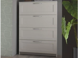 Komoda se zásuvkami Leporolo 78 cm, bílá mat