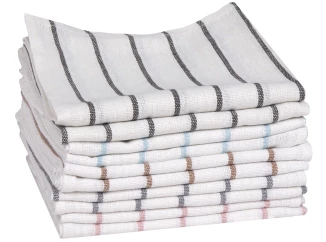 Utěrky na nádobí (8 ks) růžové proužky