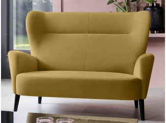 Dvoumístní pohovka Next, žlutá látka