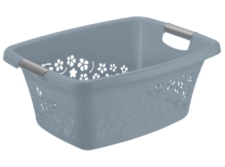 Koš na prádlo Flowers 25 l, šedý