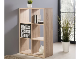 Regál Max, 3x2 přihrádky, dub sonoma