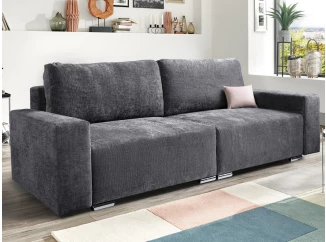 Rozkládací pohovka Anafi, tmavě šedá látka