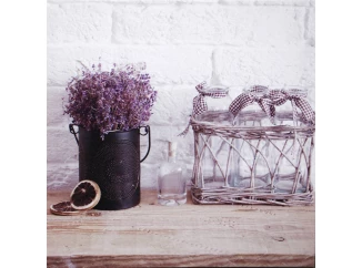 Obraz na plátně Levandulové zátiší, 50x50 cm