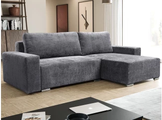 Rohová sedací souprava Anafi, tmavě šedá látka