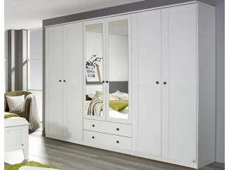 Šatní skříň Rosenheim, 271 cm, bílá