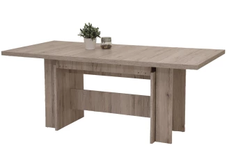 Rozkládací jídelní stůl (5 šířek) Lia 160x90 cm, pískový dub