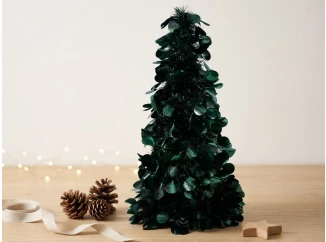 Vánoční dekorace Stromeček z třásní 46 cm, zelená