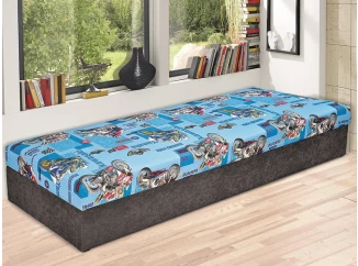 Postel Hurikán 80x200 cm, šedá/modrá