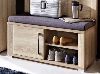 Nízký botník/předsíňová lavice Go, dub sonoma