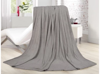 Fleecová deka Lara 220x240 cm, šedo-stříbrná