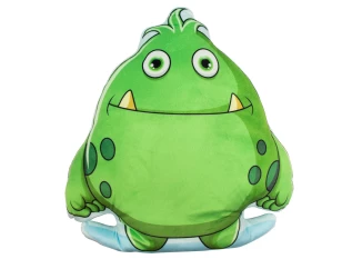 Dětský dekorační polštář Příšerka, zelená