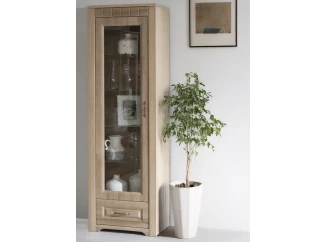 Vysoká vitrína Atik, dub riviera, levá