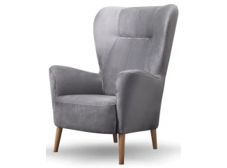 Křeslo Next, šedá látka/nohy přírodní dub