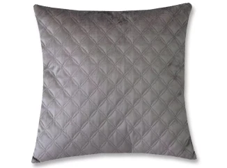 Dekorační polštář Christene 45x45 cm, tmavě šedý s kosočtverci