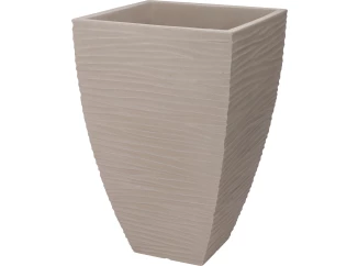 Květináč Sandy 40x62x40 cm, žebrovaný pískový