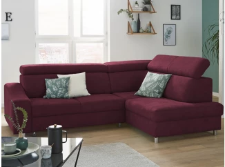 Rohová sedací souprava Brico, fialová lila látka, pravý roh