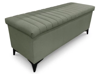 Úložná lavice/peřiňák Joy, šířka 139 cm, olivově zelená látka
