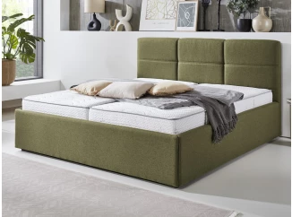 Postel Domango 140x200 cm, olivově zelená látka