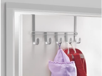 Závěsná lišta na dveře Polytherm 38 cm, stříbrná mat