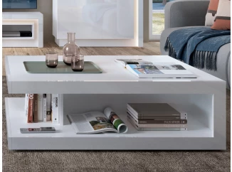 Konferenční stolek Lyon, bílý lesk