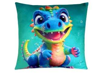 Dětský dekorační polštář Phantasy Dino, 35x35 cm