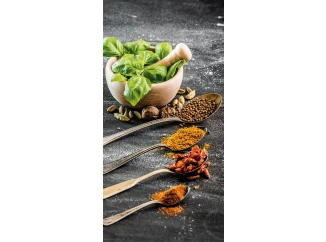 Obraz na plátně Koření s bazalkou, 20x40 cm