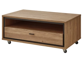 Konferenční stolek se zásuvkou Flores, dub gustavson/antracit