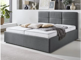 Postel Domango 140x200 cm, středně šedá látka