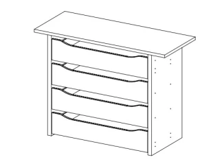 Zásuvkový element do vnitřního prostoru skříně šířka 111 cm