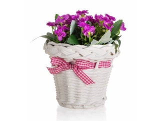 Umělá květina v košíku 13x14 cm