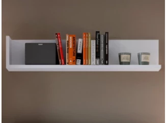 Nástěnná police Lyon 120 cm, bílá lesk