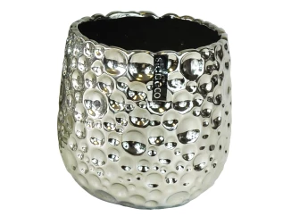 Květináč Timber 15 cm, stříbrný