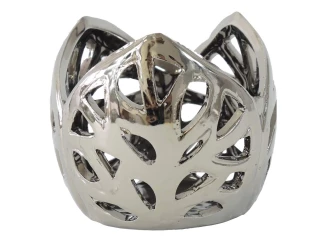 Dekorační svícen 10 cm, stříbrný