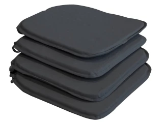 Sada podsedáků na židle (4 ks) Bella 38x38 cm, antracit