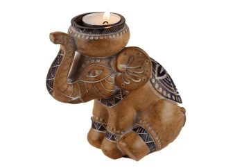 Dekorační soška/svícen Slon, 15 cm