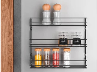 Nástěnný organizér na kořenky Pepito 3 Lava TouchTherm, černá